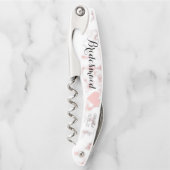 Roos Gold Marble Bridal Girly Bridesmaid Kurkentrekker (Voorkant)