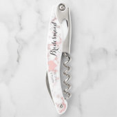 Roos Gold Marble Bridal Girly Bridesmaid Kurkentrekker (Achterkant)