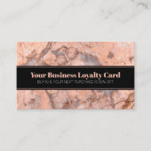 Roos Gold Marble Business Loyalty Punch Kaart Afsprakenkaartje (Voorkant)