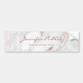 Roos Gold Marble Calligraphy Script Elegant Modern Bumpersticker (Voorkant)