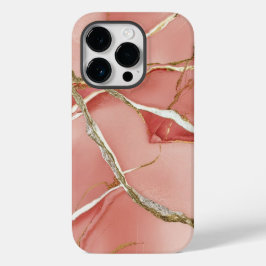 Roos Gold Marble Case-Mate iPhone 14 Pro Hoesje
