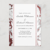 Roos Gold Marble Classic Typography Wedding Uitnodiging Briefkaart (Voorkant)