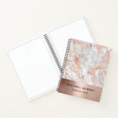 Roos Gold Marble Consultant Business Notitieboek (Binnen)