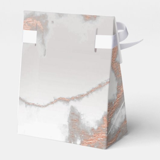 Roos Gold Marble Copper Heart 16th Silver Favor Bedankdoosjes (Achterkant)