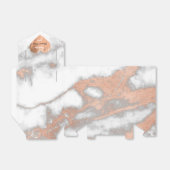 Roos Gold Marble Copper Heart 16th Wedding Favor Bedankdoosjes (Uitgevouwen)