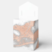 Roos Gold Marble Copper Heart 16th Wedding Favor Bedankdoosjes (Geopend)