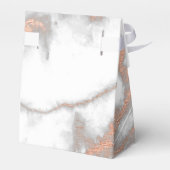 Roos Gold Marble Copper Heart 16th Wedding Favor Bedankdoosjes (Achterkant)