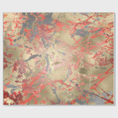 Roos Gold Marble Coral Copper Urban Abstract Cadeaupapier (Vlak)