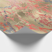 Roos Gold Marble Coral Copper Urban Abstract Cadeaupapier (Hoek)