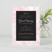 Roos Gold Marble Corporate Grand Open Black  Kaart (Staand voorkant)