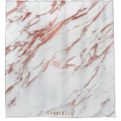 Roos Gold Marble Douchegordijn (Voorkant)