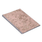 Roos Gold Marble Dusky Pink Faux Glitter Notitieboek (Rechterzijde)