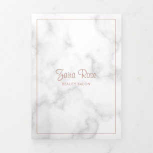 Roos Gold Marble Elegant Business Trifold Brochure Drieluik Kaart