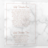 Roos Gold Marble Elegant Business Trifold Brochure Drieluik Kaart (Binnenzijde eerst)