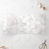 Roos Gold Marble Elegant Business Trifold Brochure Drieluik Kaart (Binnen)