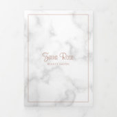 Roos Gold Marble Elegant Business Trifold Brochure Drieluik Kaart