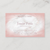 Roos Gold Marble Elegant Handgeschreven Script Mod Visitekaartje (Achterkant)