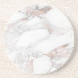 Roos Gold Marble Elegant Sjabloon aanpassen Zandsteen Onderzetter