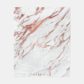 Roos Gold Marble Fleece Deken (Voorkant)