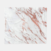Roos Gold Marble Fleece Deken (Voorkant (Horizontaal))
