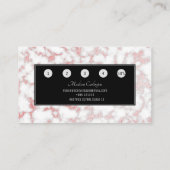 Roos Gold Marble Foil Texture Klantenkaartje (Achterkant)