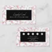 Roos Gold Marble Foil Texture Klantenkaartje (Voorkant / Achterkant)