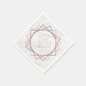 Roos Gold Marble Geometric Diamond Servet (Hoek)