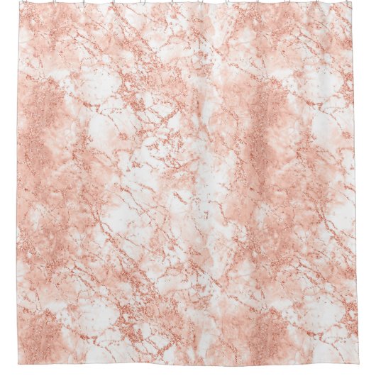 Roos Gold Marble Glitter 2 Douchegordijn (Voorkant)