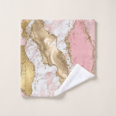 Roos Gold Marble Glitter Agate Bad Handdoek (Wasdoekje)