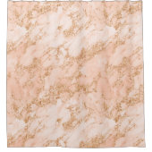 Roos Gold Marble Glitter Douchegordijn (Voorkant)