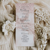 Roos Gold Marble Glitter Elegant Wedding Program