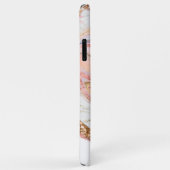 Roos Gold Marble Glitter Monogram Case-Mate iPhone Case (Achterkant/rechts)