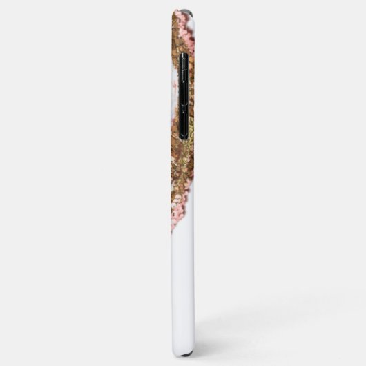 Roos Gold Marble Glitter Monogram Case-Mate iPhone Case (Achterkant/links)