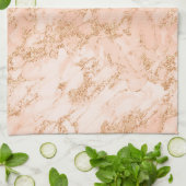 Roos Gold Marble Glitter Theedoek (Gevouwen)