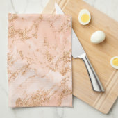 Roos Gold Marble Glitter Theedoek (Quarter Fold)