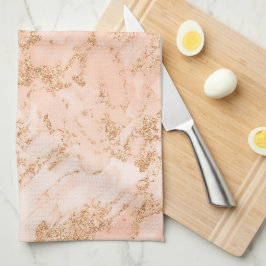 Roos Gold Marble Glitter Theedoek