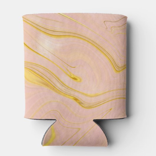 Roos Gold Marble Glitter Vrijgezellenfeest Blikjeskoeler (Achterkant)