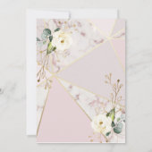 Roos Gold Marble Gold Geometric Eucalyptus Floral Kaart (Achterkant)