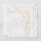 Roos Gold Marble Greenery Leaves Wedding Kaart (Achterkant)