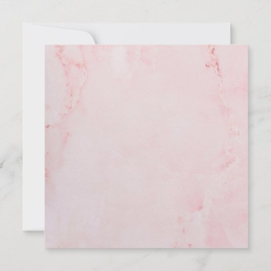 Roos Gold Marble Greenery Weddenschap Kaart (Achterkant)