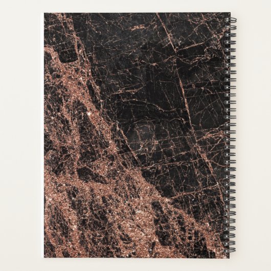 Roos Gold Marble Haarstylist Appointment Book Planner (Achterkant)