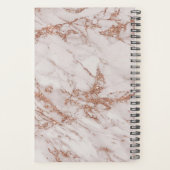 Roos Gold Marble Hair Appointment Book Planner (Achterkant)