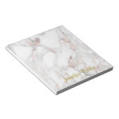 Roos Gold Marble Handwrited Elegant Sjabloon Notitieblok (Schuin)