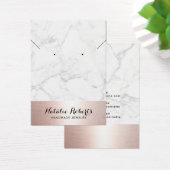 Roos Gold Marble Jewelry Earring Ketting Display Visitekaartje (Bureau)
