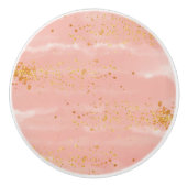 Roos Gold Marble Keramische Knop (Voorkant)