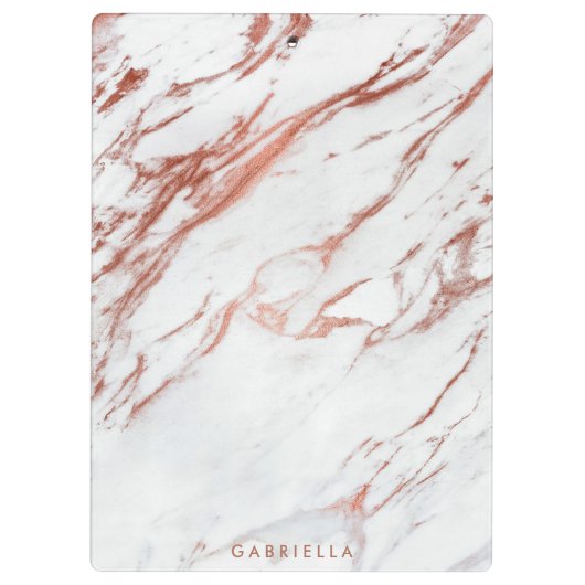 Roos Gold Marble Klembord (Achterkant)
