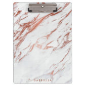 Roos Gold Marble Klembord (Voorkant)