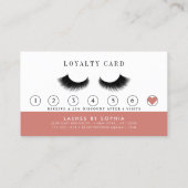 Roos Gold Marble Lashes Brow Makeup Artist Klantenkaartje (Achterkant)