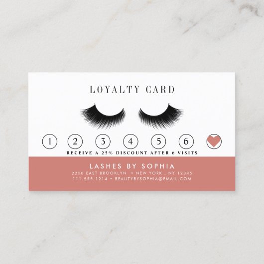 Roos Gold Marble Lashes Brow Makeup Artist Klantenkaartje (Achterkant)