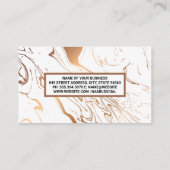 Roos Gold Marble Liquify Achtergrond Visitekaartje (Achterkant)